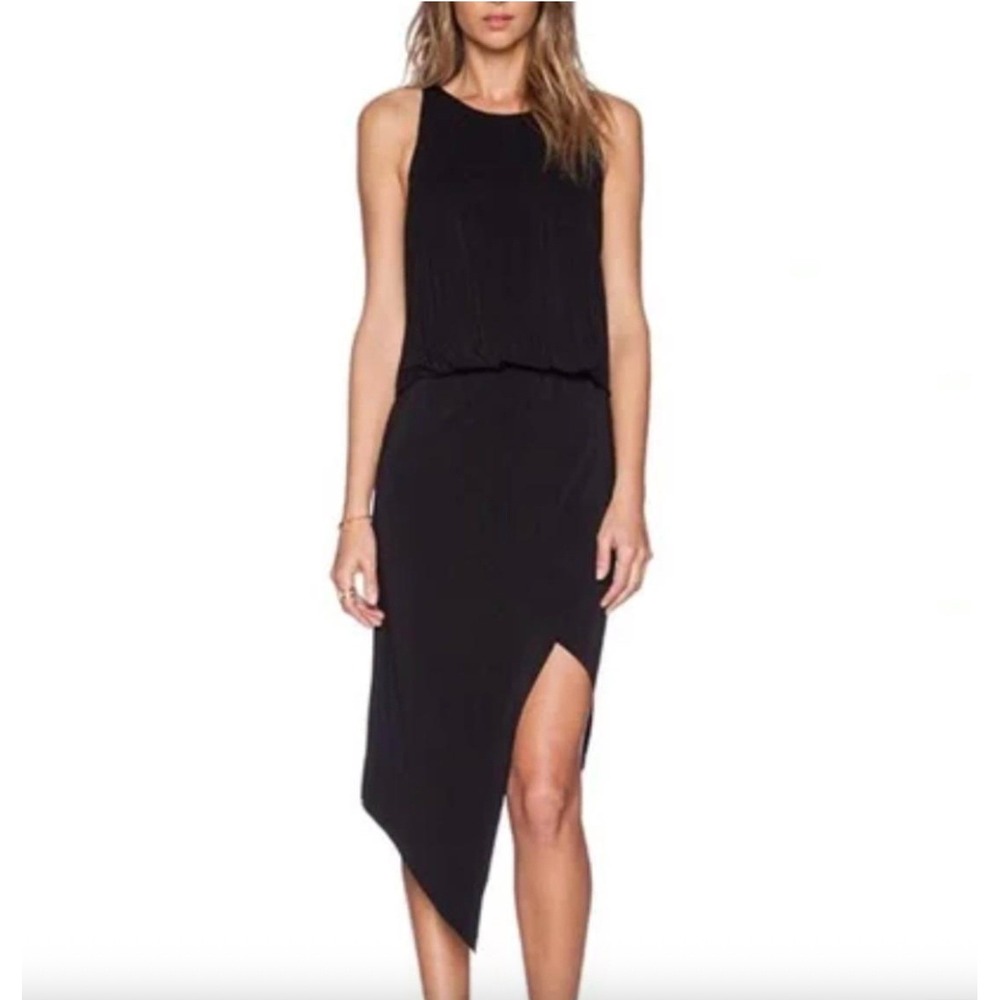 Elizabeth and‎ James Black Rowan Asymmetrical Blouson Sleeveless Dress XS